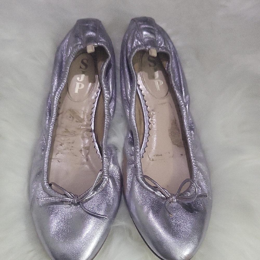 SJP by Sarah Jessica Parker Metallic Silver Flats